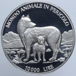 SAN MARINO 10000 LIRE 1996 PROOF MONDO ANIMALE