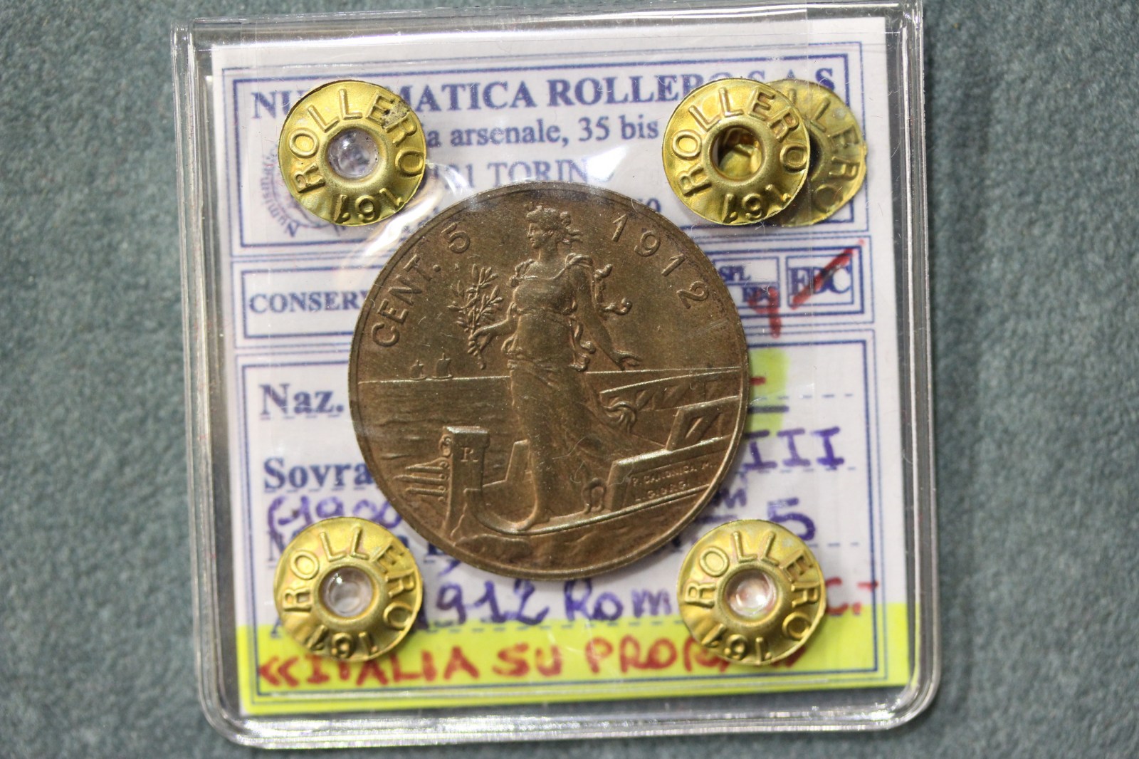Vittorio Emanuele III° - 5 Cent.mi 1912 PRORA q.FDC