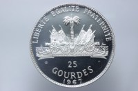 HAITI 25 GOURDES 1967 PROOF