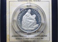 REPUBBLICA ITALIANA 500 LIRE 1993 PISA PROOF SCATOLA E CERTIFICATO