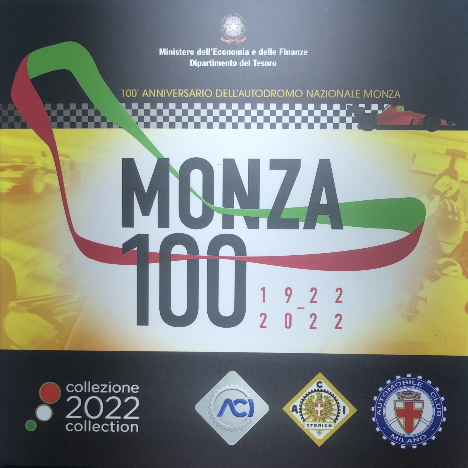 ITALIA DIVISIONALE 2022 FDC 100° ANNIVERSARIO AUTODROMO MONZA 