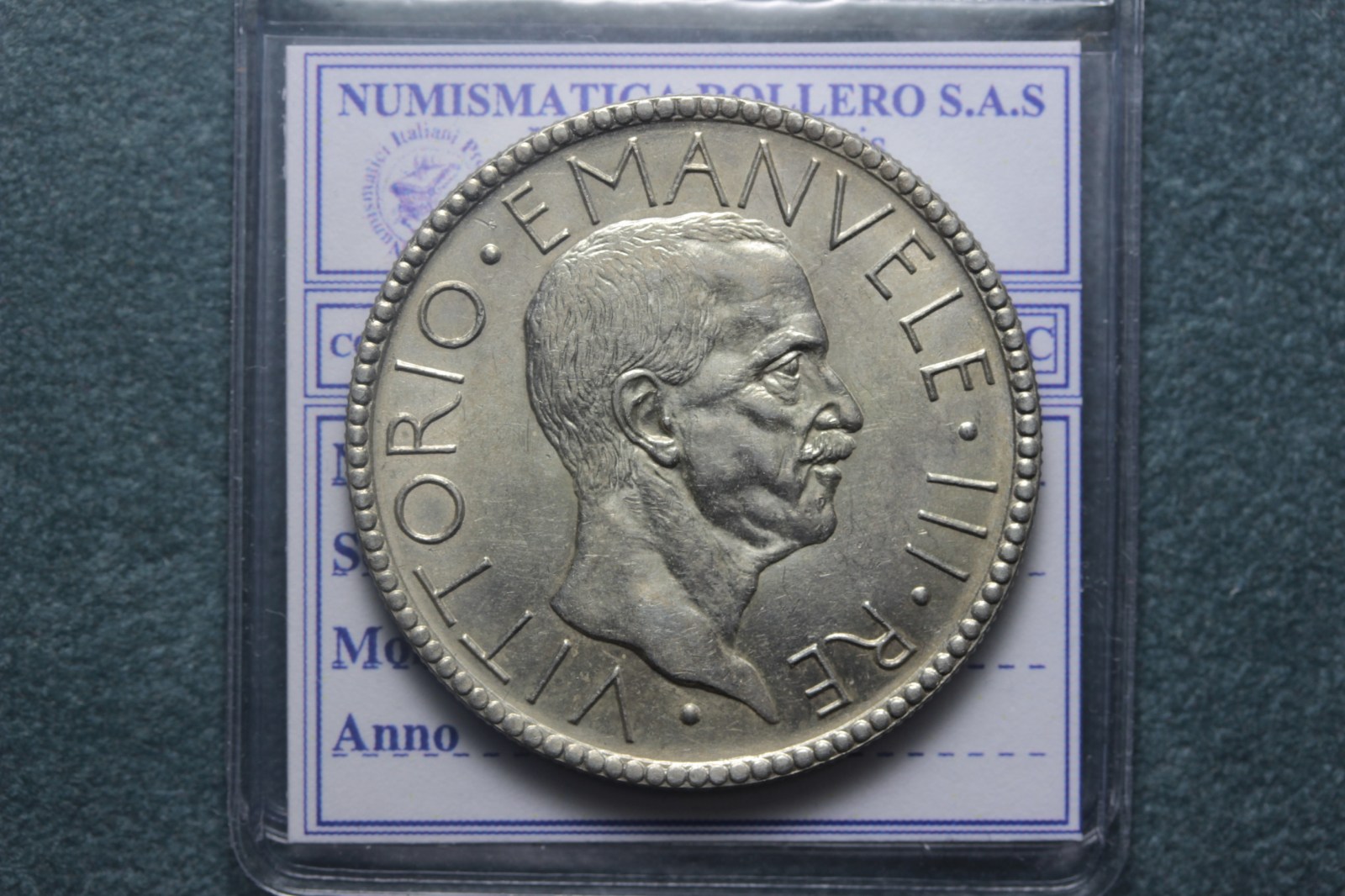 VITTORIO EMANUELE III 20 LIRE 1927 ANNO VI LITTORE SPL/FDC