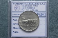 VITTORIO EMANUELE III 50 CENT.MI 1925 LEONI C/RIGATO Q.SPL