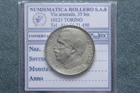 VITTORIO EMANUELE III 50 CENT.MI 1925 LEONI C/RIGATO Q.SPL