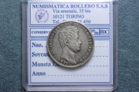 CARLO ALBERTO 1 LIRA 1832 GENOVA Q.SPL R2