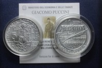 ITALIA DITTICO 5+10 EURO 2004 GIACOMO PUCCINI FDC