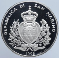SAN MARINO 10000 LIRE 1998 PROOF MONDIALI CALCIO FRANCIA