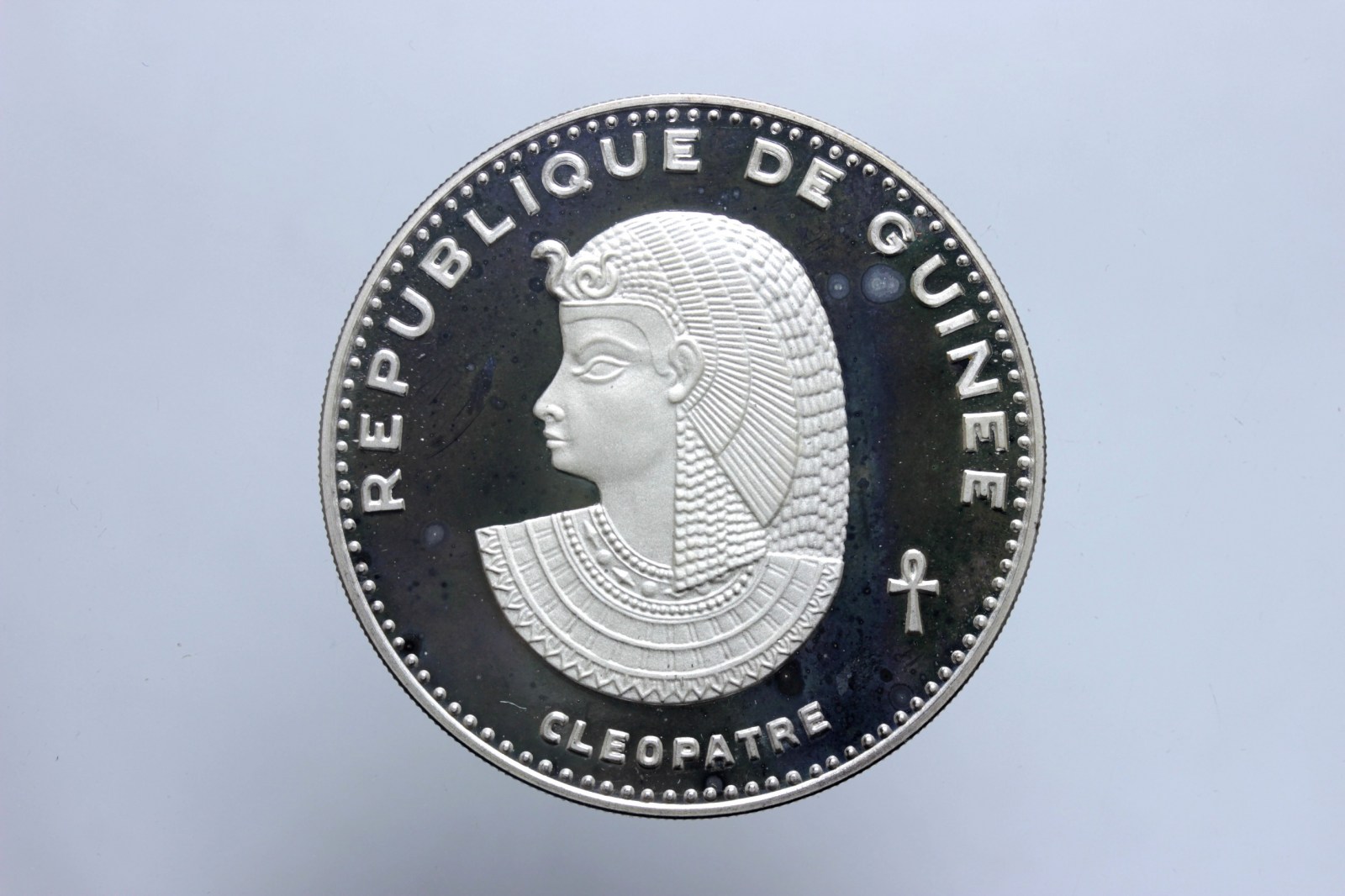 GUINEA 500 FRANCHI 1970 PROOF CLEOPATRA