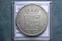 NAPOLI FERDINANDO II DI BORBONE 1830-1859 PIASTRA 120 GRANA 1856 SPL