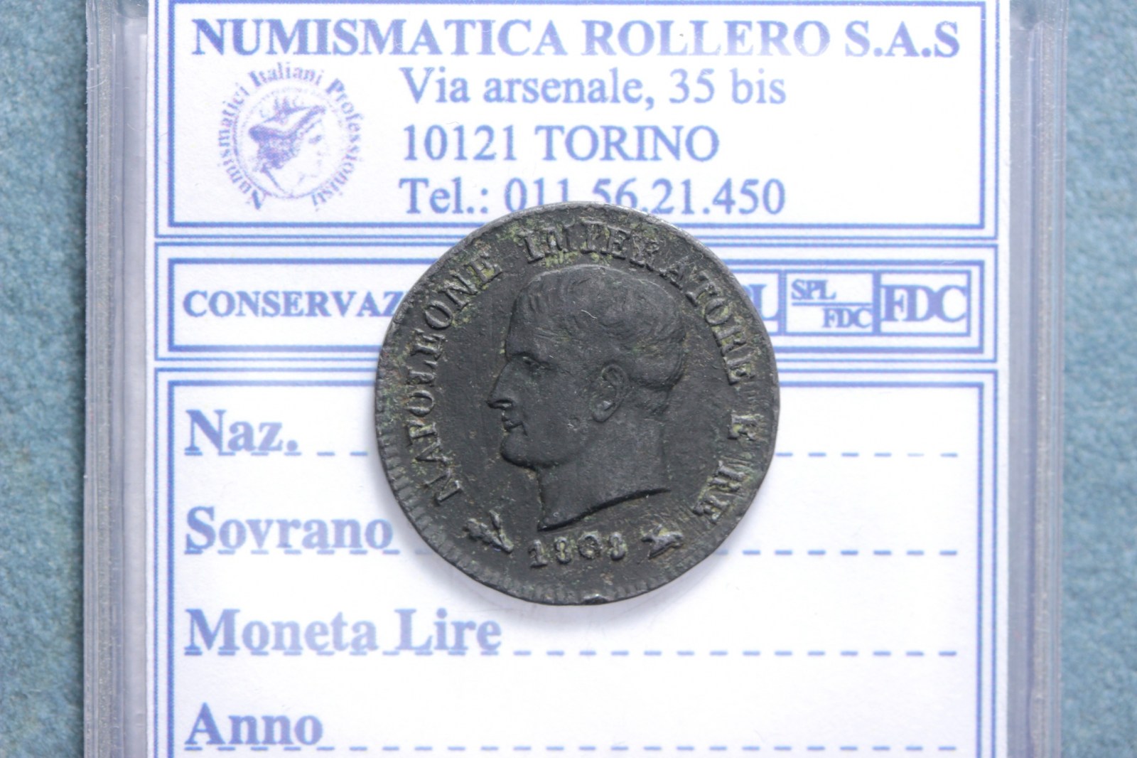 NAPOLEONE I RE D'ITALIA 1805-1814 1 CENTESIMO 1808 BOLOGNA Q.BB