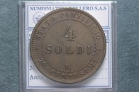 STATO PONTIFICIO PIO IX 4 SOLDI 1869 XXIII ROMA SPL