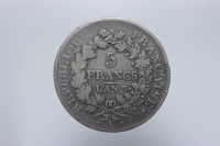 FRANCIA 5 FRANCHI L'AN 7A PARIGI (1795-1799) MB/BB