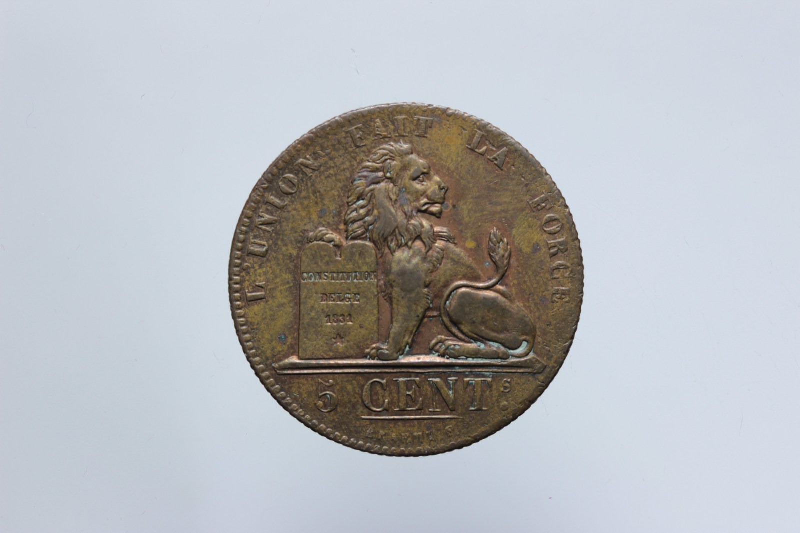 BELGIO LEOPOLDO II° 5 CENTIMES 1837 SPL