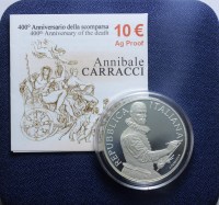 ITALIA 10 EURO ANNIBALE CARRACCI 2009 PROOF