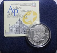 ITALIA 10 EURO ANDREA PALLADIO 2008 PROOF