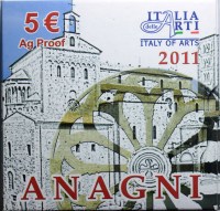 ITALIA 5 EURO 2011 ANAGNI PROOF