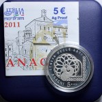 ITALIA 5 EURO 2011 ANAGNI PROOF