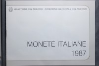 ITALIA DIVISIONALE ANNUALE 1987 LEOPARDI 11 VALORI FDC