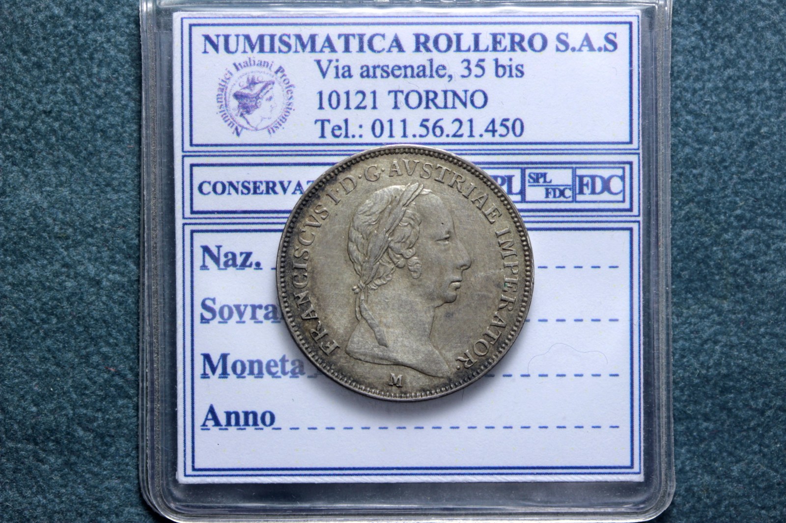 MILANO FRANCESCO I D'ASBURGO LORENA 1815-1835 LIRA 1823 SPL NC