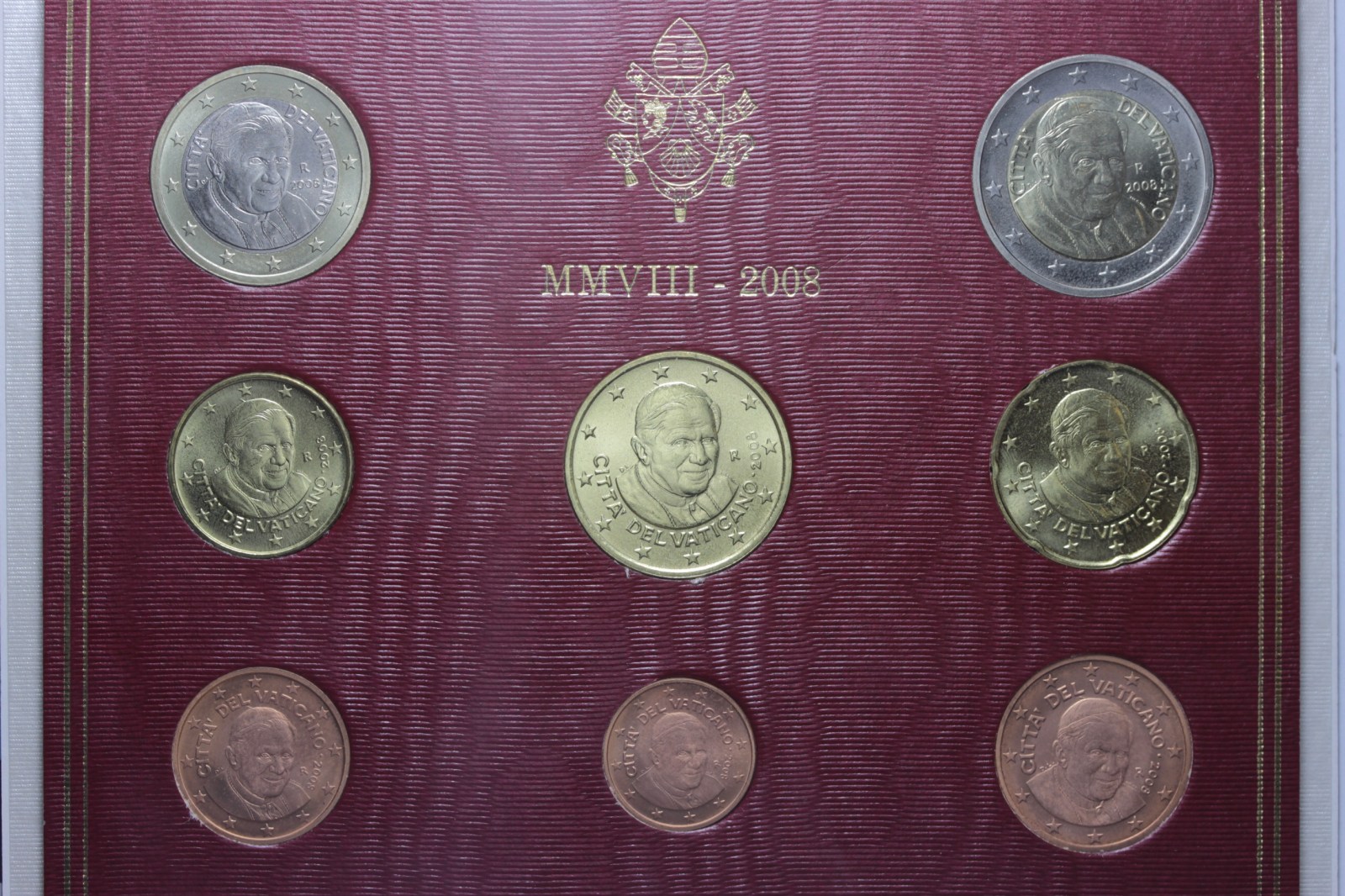 VATICANO BENEDETTO XVI DIVISIONALE IN EURO 2008 FDC