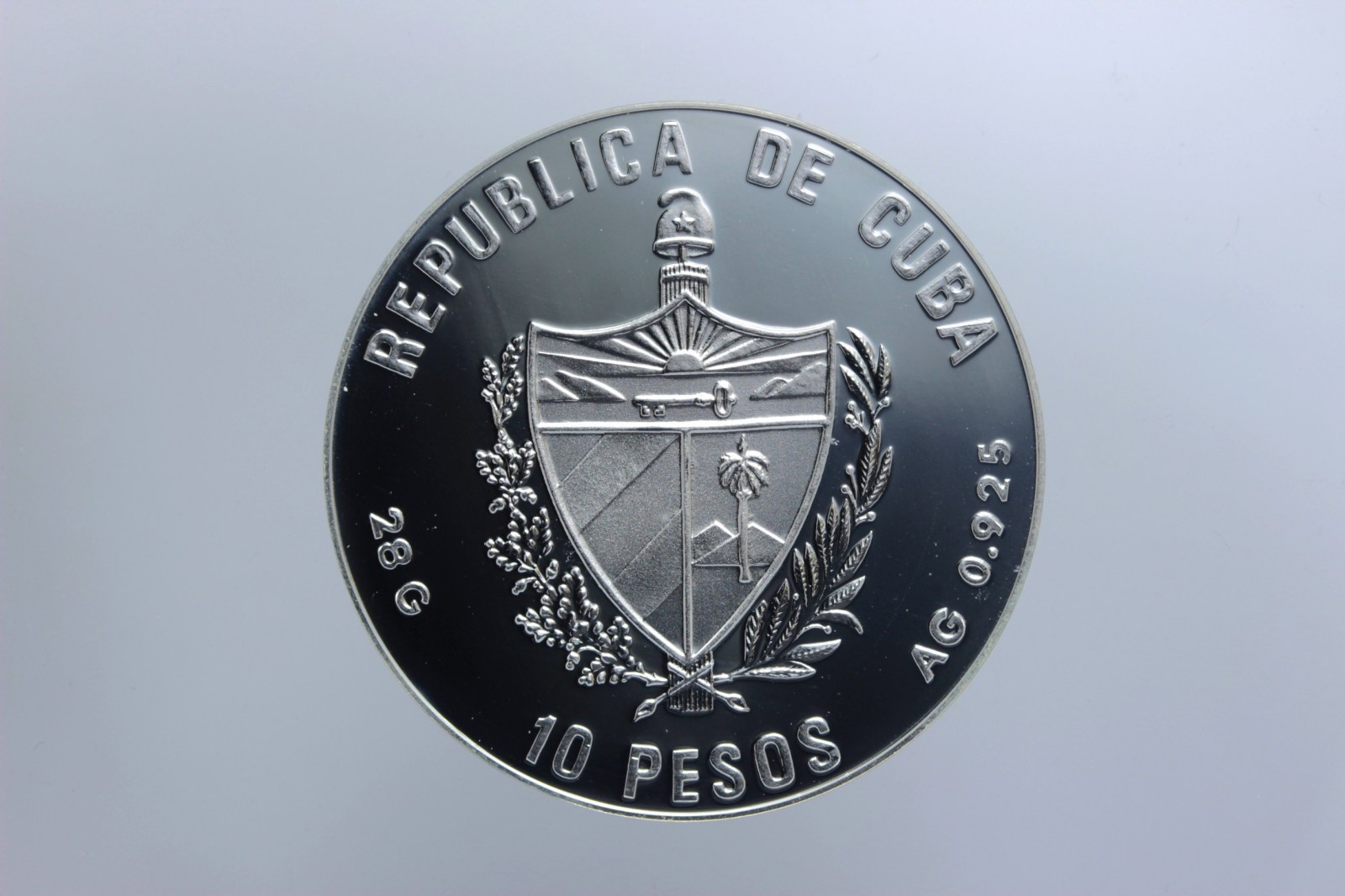 CUBA 10 PESOS 1990 OLIMPIADI 1992 PROOF