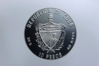 CUBA 10 PESOS 1990 OLIMPIADI 1992 PROOF