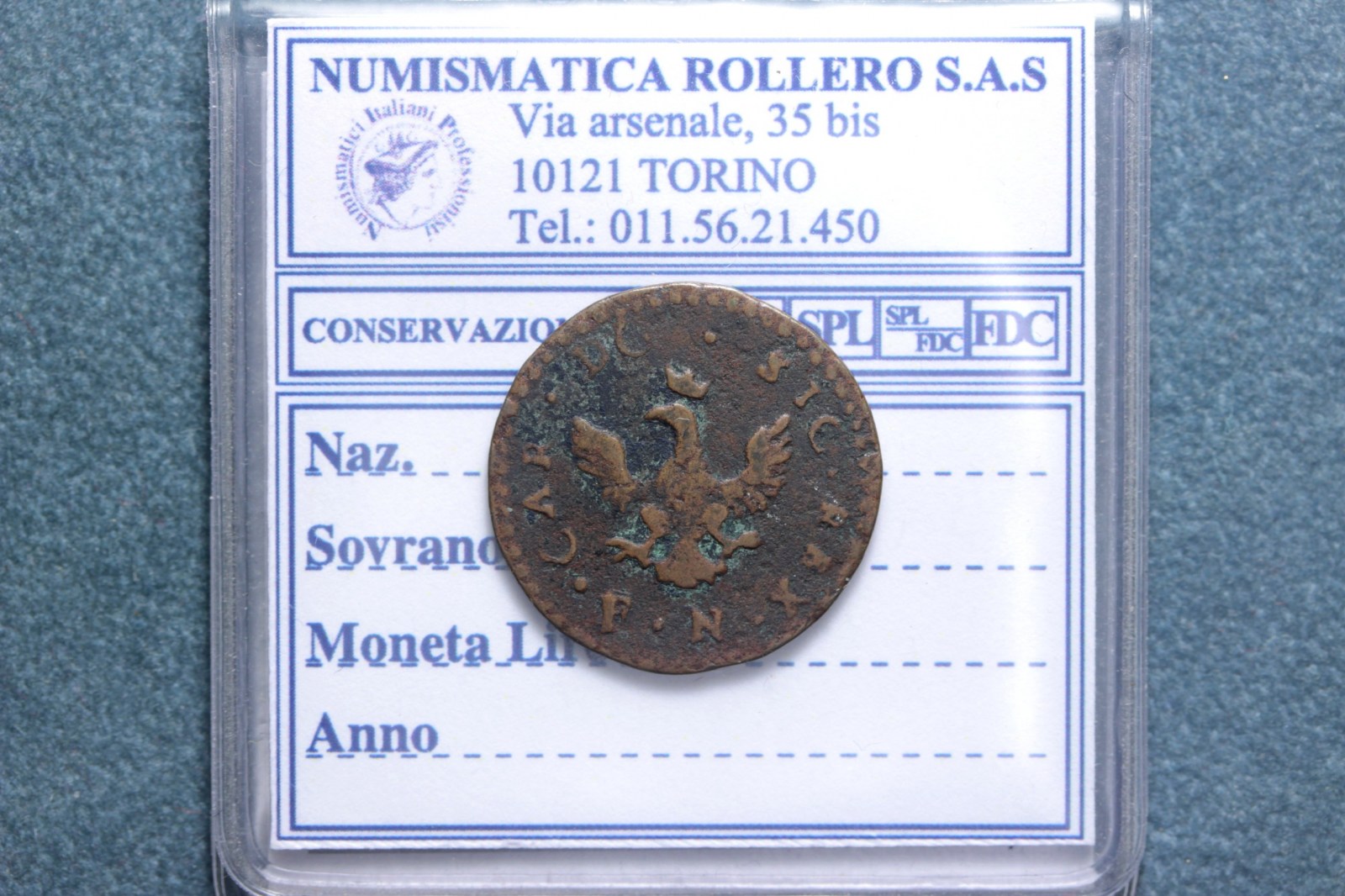 PALERMO CARLO DI BORBONE 1734-1759 3 PICCIOLI O MEZZO GRANO 1747 Q.BB