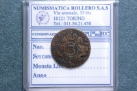 PALERMO CARLO DI BORBONE 1734-1759 3 PICCIOLI O MEZZO GRANO 1747 Q.BB
