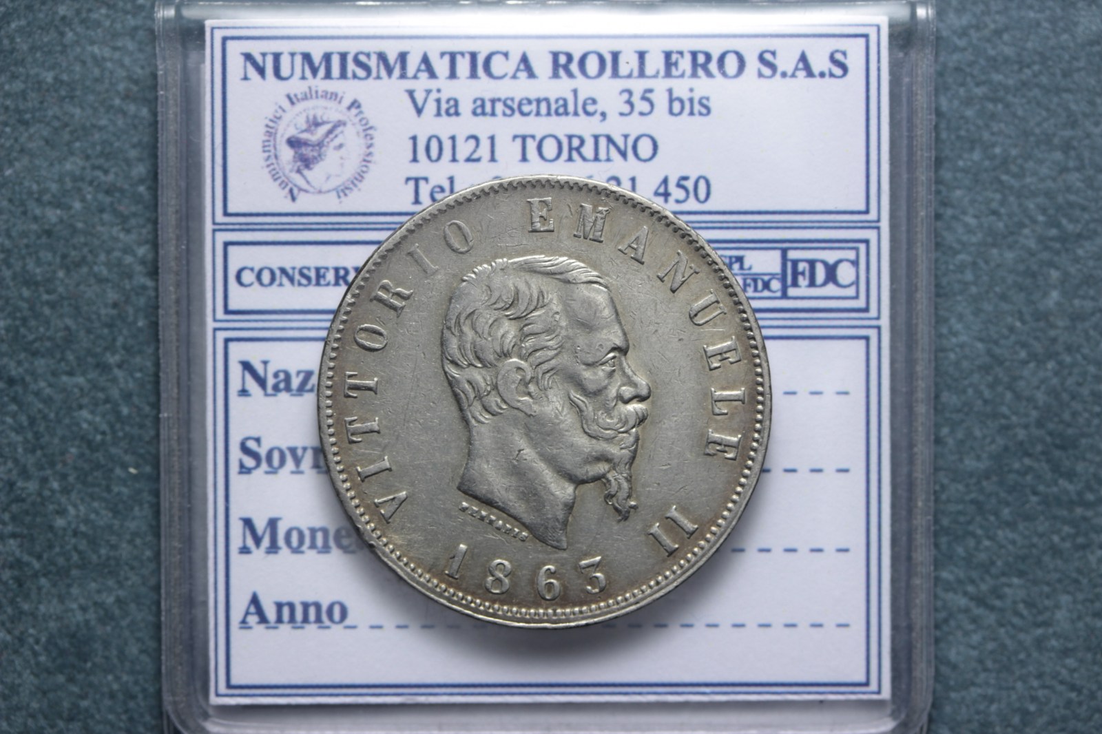VITTORIO EMANUELE II 2 LIRE 1863 NAPOLI VALORE BB+