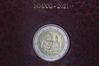 VATICANO PAPA FRANCESCO 2 EURO 2021 DANTE ALIGHIERI