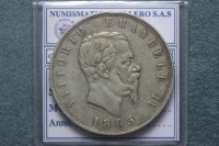 VITTORIO EMANUELE II 5 LIRE 1865 NAPOLI BB