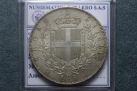 VITTORIO EMANUELE II 5 LIRE 1876 ROMA SPL/FDC
