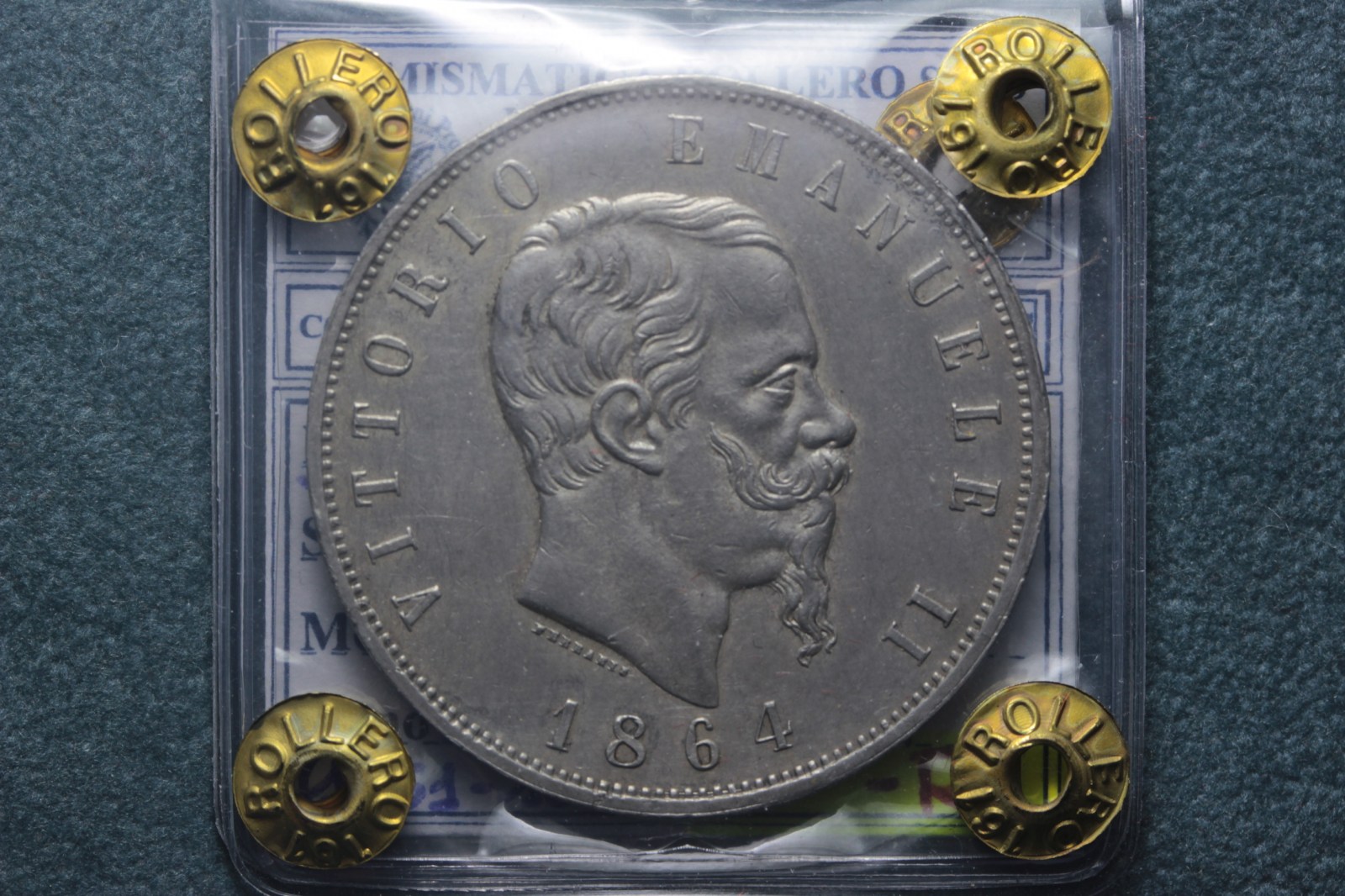 VITTORIO EMANUELE II 5 LIRE 1864 NAPOLI SPL+