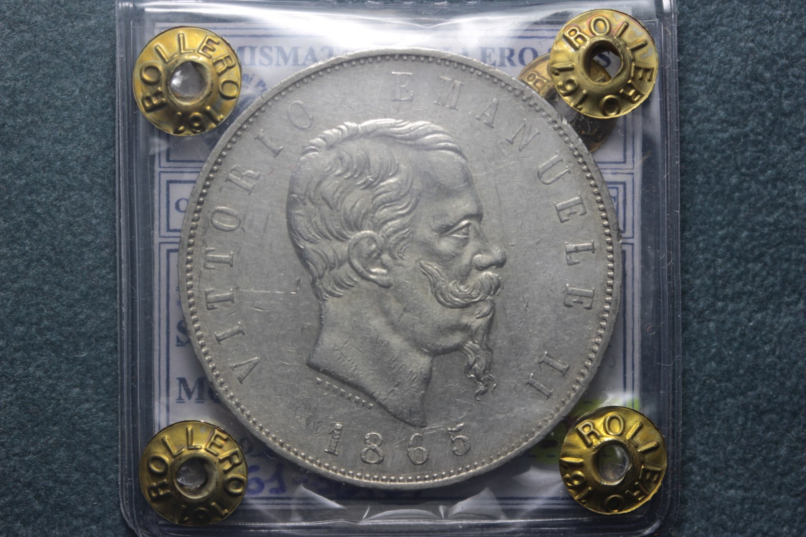 VITTORIO EMANUELE II 5 LIRE 1865 TORINO SPL+