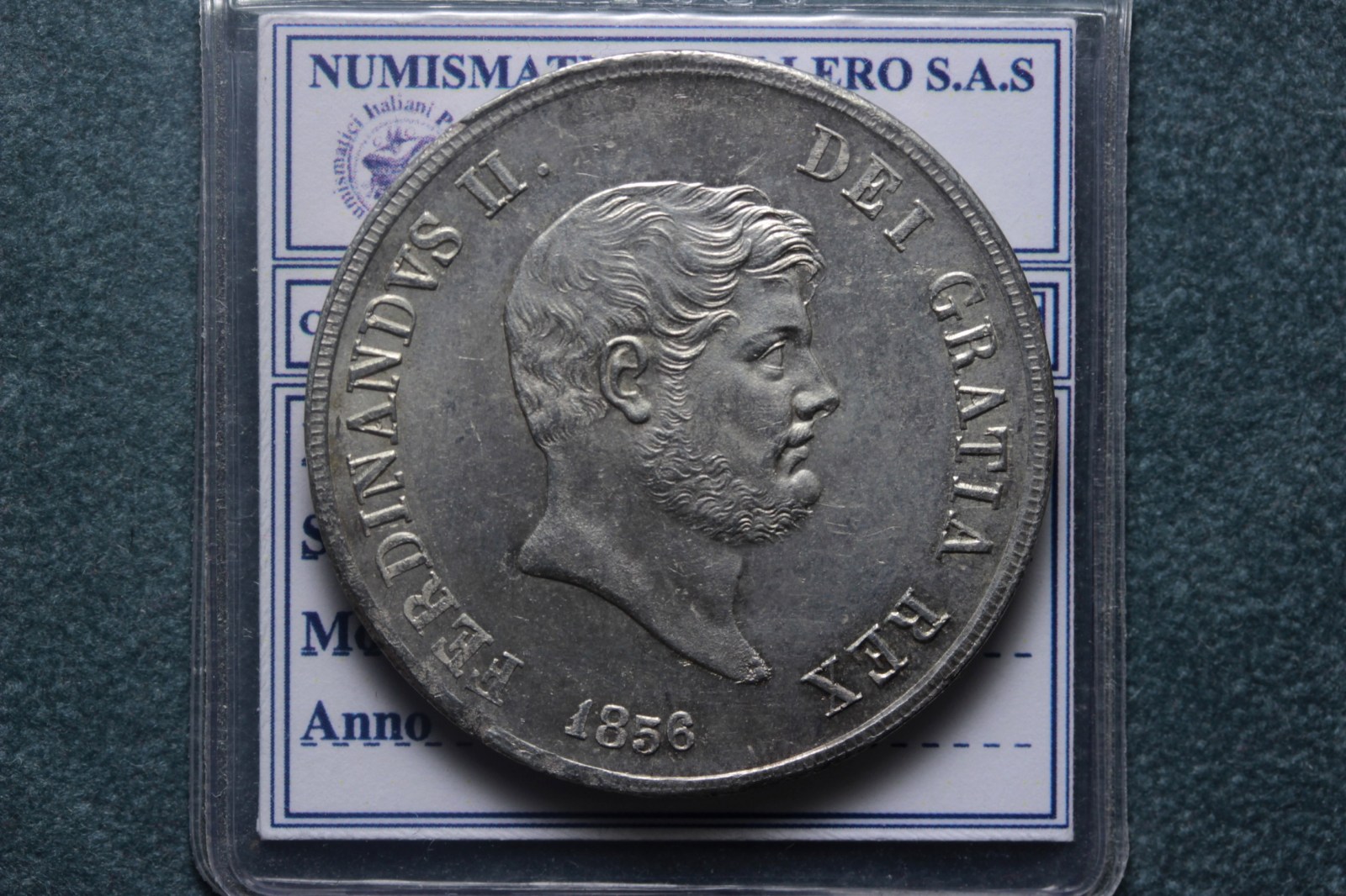 NAPOLI FERDINANDO II 120 GRANA 1856 Q.FDC