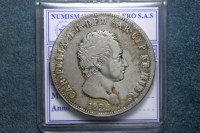 SAVOIA CARLO FELICE 5 LIRE 1824 GENOVA MB R3 RARISSIMA