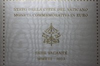 VATICANO SEDE VACANTE 2 EURO COMMEMORATIVO 2013 FDC IN FOLDER