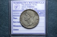 VITTORIO EMANUELE III 5 LIRE 1937 XV IMPERO BB+
