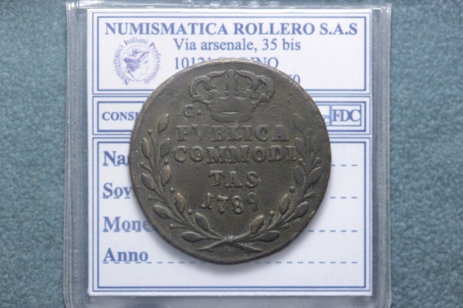 NAPOLI FERDINANDO IV DI BORBONE 3 TORNESI 1789 BB+ RARA