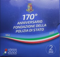 ITALIA 2 EURO 2022 170° FONDAZIONE POLIZIA DI STATO PROOF