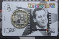 ITALIA 5 EURO ALBERTO SORDI PROOF 2022 IN COINCARD