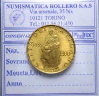 VATICANO PIO XII 100 LIRE 1955 XI ROMA FDC R2