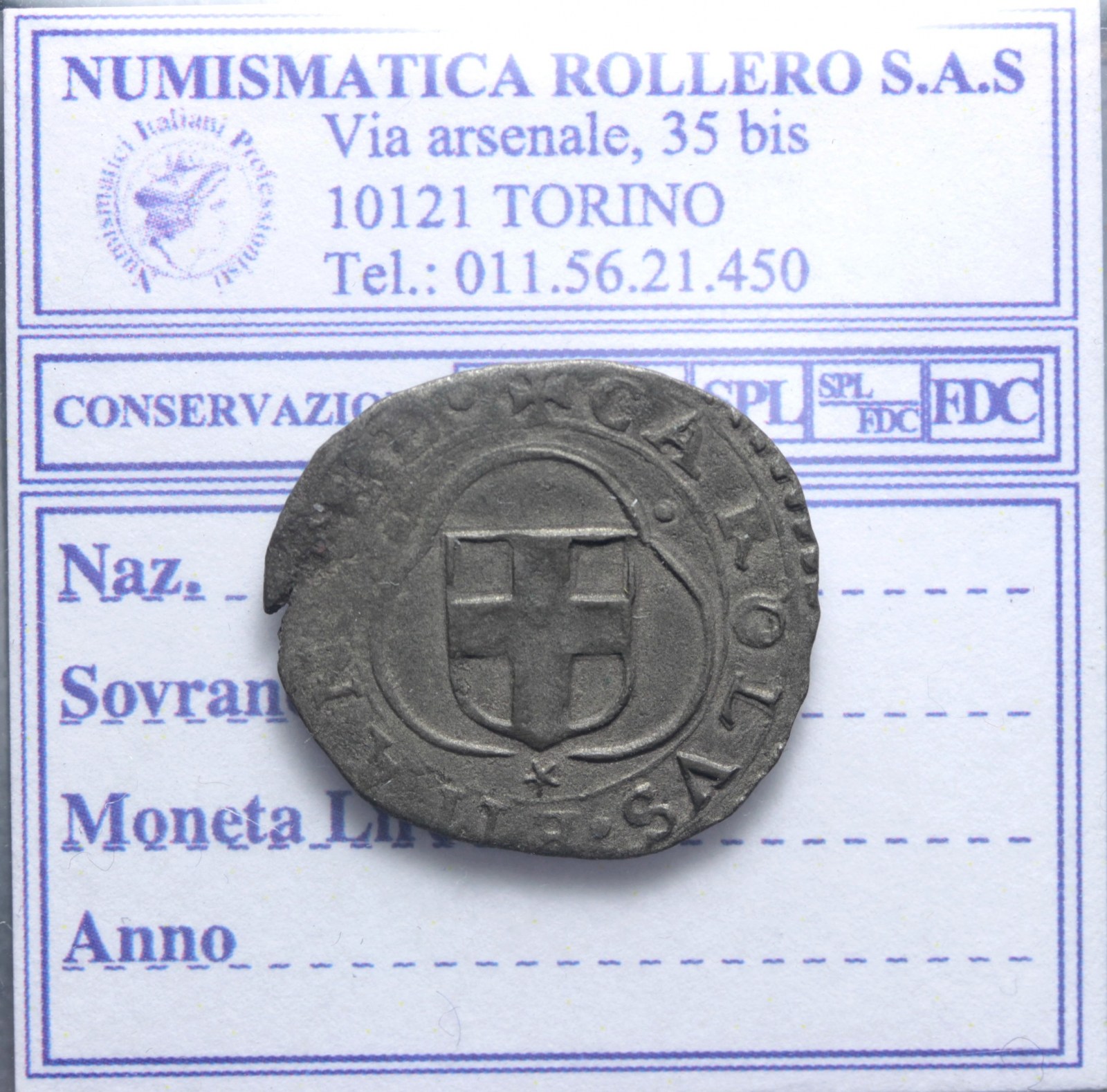 SAVOIA CARLO EMANUELE I PARPAGLIOLA III° TIPO 1584 CHAMBERY BB+