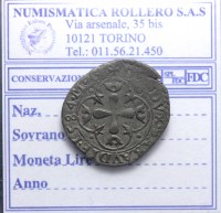 SAVOIA CARLO EMANUELE I PARPAGLIOLA III° TIPO 1584 CHAMBERY BB+