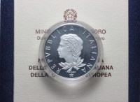 REPUBBLICA ITALIANA 500 LIRE 1990 CEE PROOF SCATOLA E CERTIFICATO