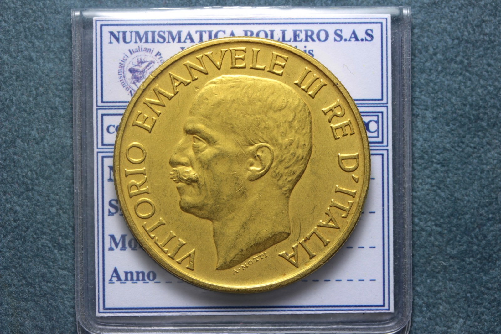 VITTORIO EMANUELE III 100 LIRE 1923 FASCIONE SPL/FDC