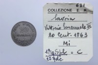 VITTORIO EMANUELE II 20 CENTESIMI 1863 MILANO VALORE SPL/Q.SPL