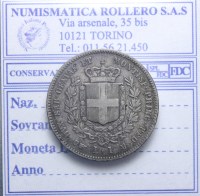 VITTORIO EMANUELE II 1 LIRA 1850 TORINO Q.BB RARA