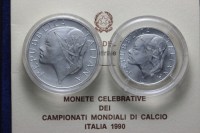 DITTICO 200+500 LIRE 1989 MONDIALI DI CALCIO FDC