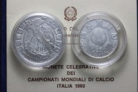 DITTICO 200+500 LIRE 1989 MONDIALI DI CALCIO FDC